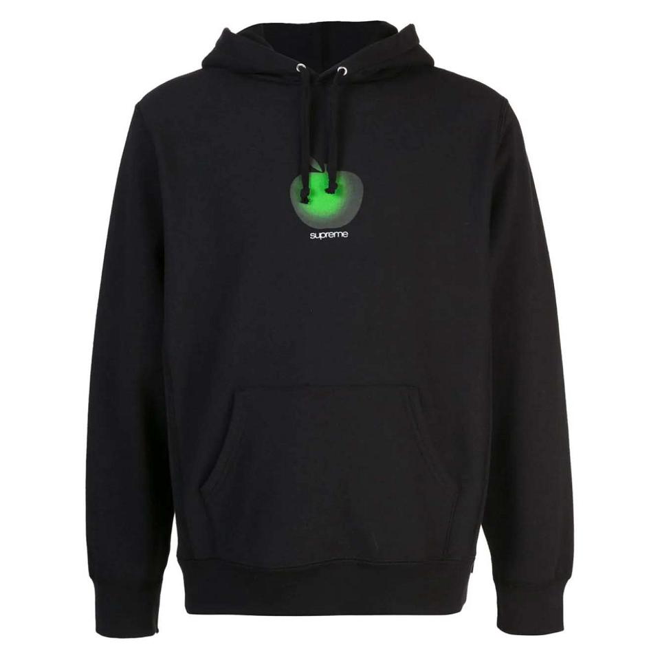 Supreme Apple Logo Kapüşonlu Sweatshirt Siyah | TR490PQ