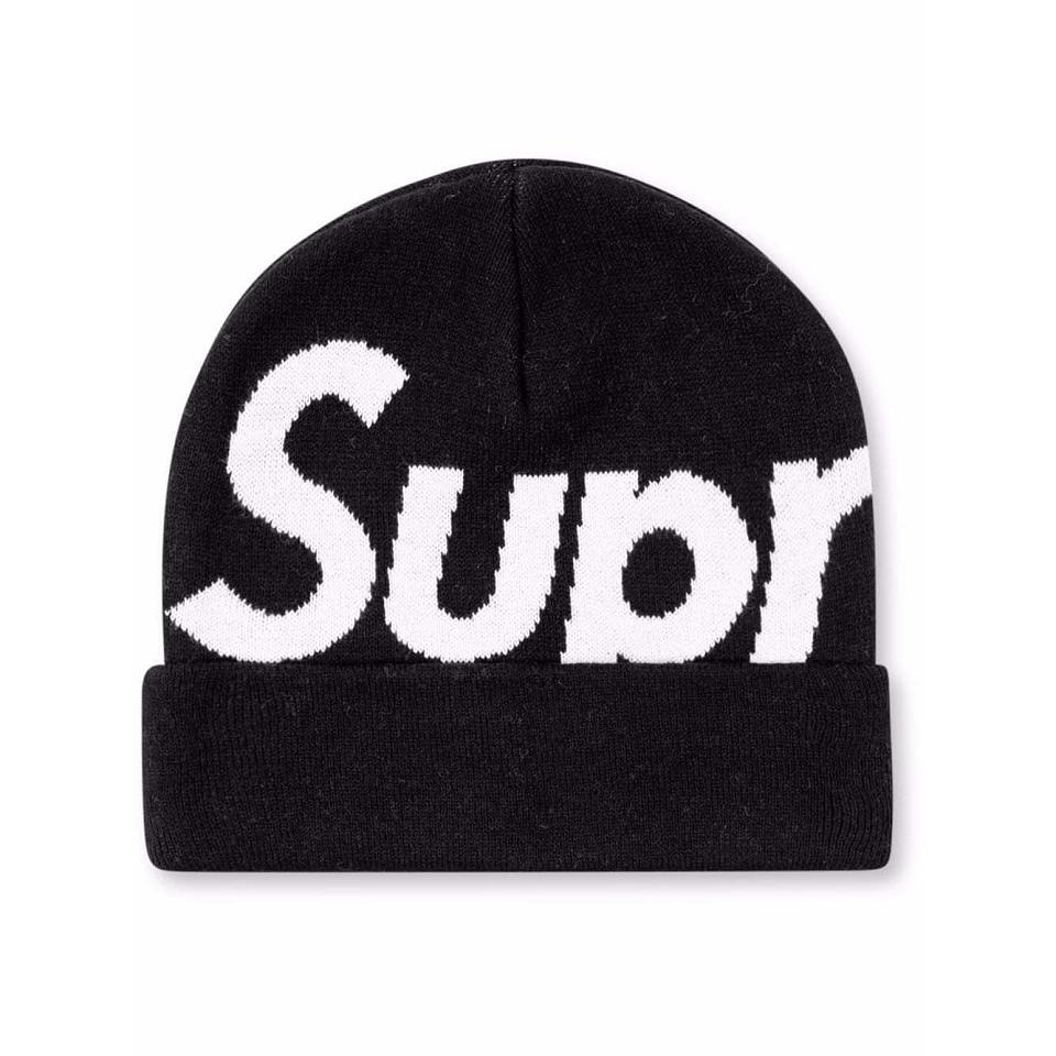 Supreme Big Logo Beanie Şapkalar Siyah | TR111XF