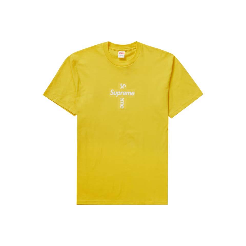 Supreme Cross Box Logo Tişört Sarı | TR201UT