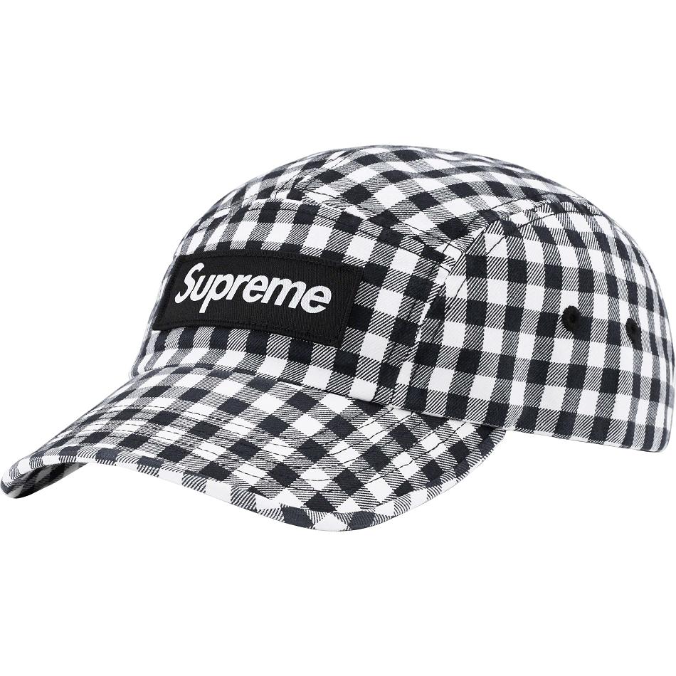 Supreme Gingham Camp Cap Şapkalar Siyah | TR116MA