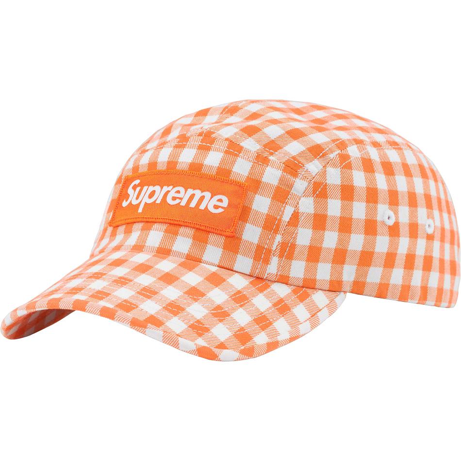 Supreme Gingham Camp Cap Şapkalar Turuncu | TR118WY