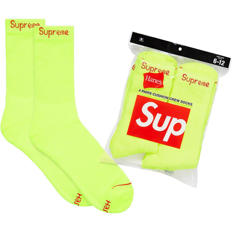 Supreme Hanes® Crew Socks (4 Pack) Çorap Yeşil | TR103DN