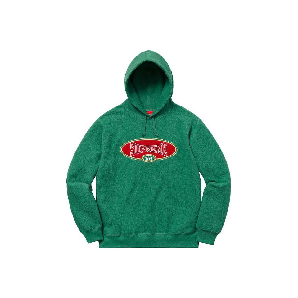 Supreme Reverse Fleece Kukuletalı Tişörtü Yeşil | TR260FM