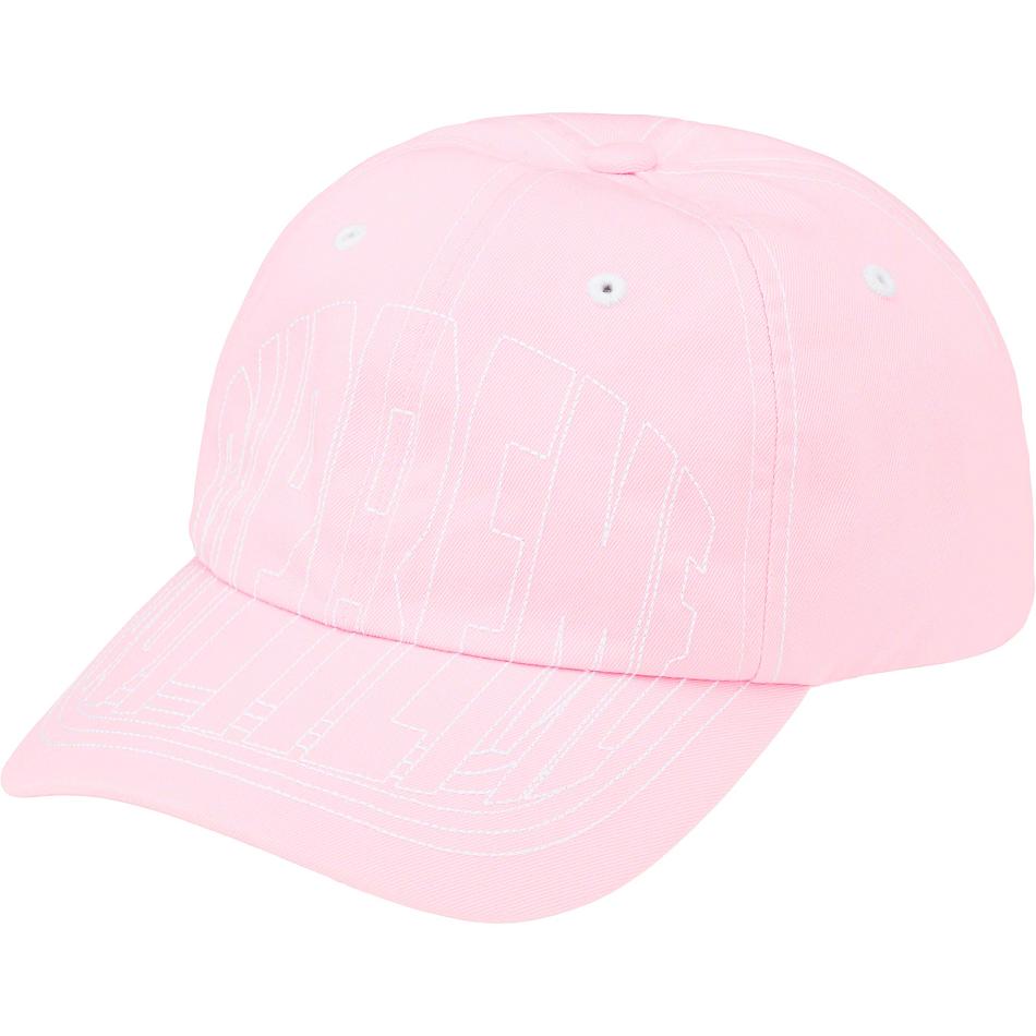 Supreme Visor Stitch 6-Panel Şapkalar Pembe | TR125OR