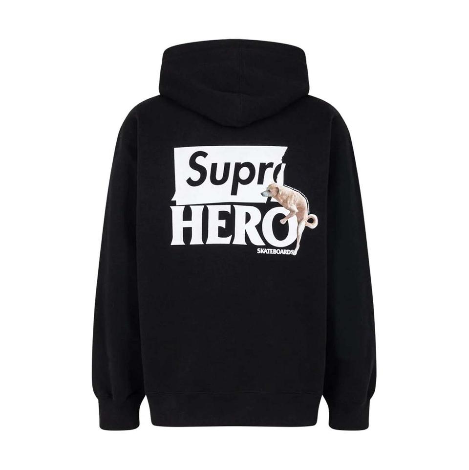 Supreme X Antihero Kapüşonlu Sweatshirt Siyah | TR459TV