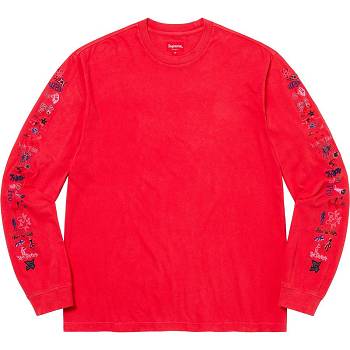 Supreme AOI Icons L/S Top Kazak Kırmızı | TR314HK