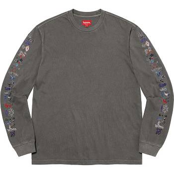 Supreme AOI Icons L/S Top Kazak Siyah | TR312FM