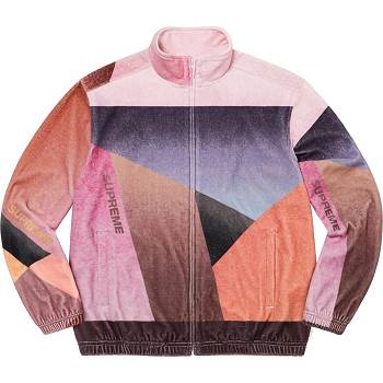 Supreme Geo Velour Parça Ceket Pembe | TR451VD