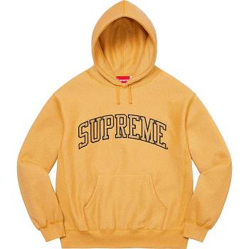 Supreme Glitter Arc Kukuletalı Tişörtü Altın | TR297NB