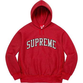 Supreme Glitter Arc Kukuletalı Tişörtü Kırmızı | TR296BC