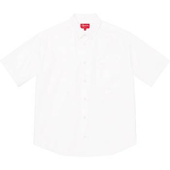 Supreme Loose Fit S/S Oxford Gömlek Beyaz | TR383UT