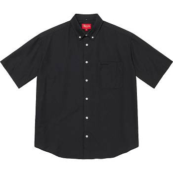 Supreme Loose Fit S/S Oxford Gömlek Siyah | TR384IS