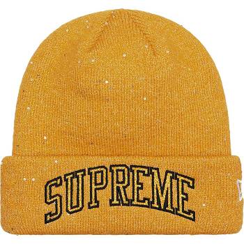 Supreme New Era® Metallic Arc Beanie Şapkalar Altın | TR147TV