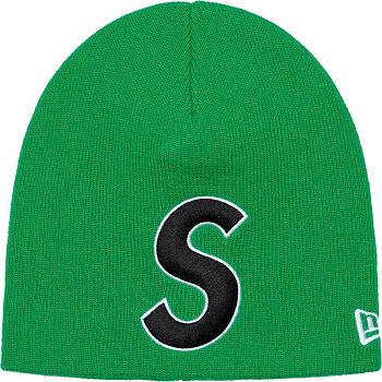 Supreme New Era® S Logo Beanie Şapkalar Yeşil | TR150IS