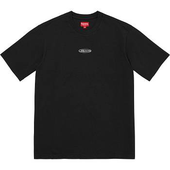 Supreme Oval Logo S/S Top Kazak Siyah | TR337DN