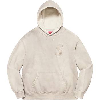 Supreme Overdyed S Logo Kukuletalı Tişörtü Beyaz | TR279UT