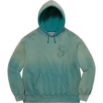 Supreme Overdyed S Logo Kukuletalı Tişörtü Lacivert | TR280IS