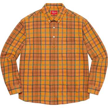 Supreme Pullover Plaid Flannel Gömlek Altın | TR377QZ