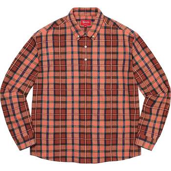 Supreme Pullover Plaid Flannel Gömlek Pembe | TR378WY