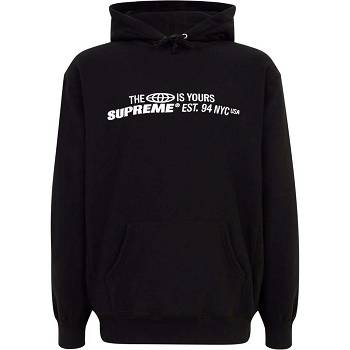 Supreme The World Is Yours Printed Kapüşonlu Sweatshirt Siyah | TR463OR